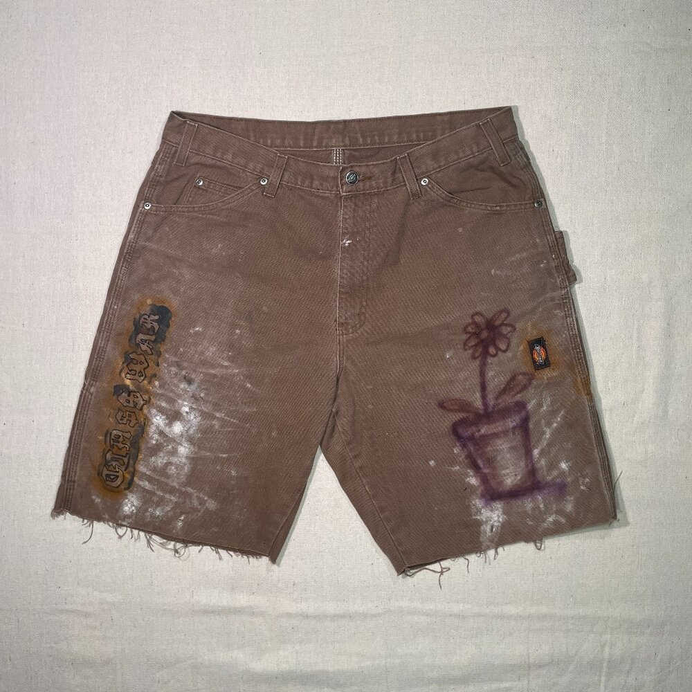 36 inch waist brown dickies cut off shorts